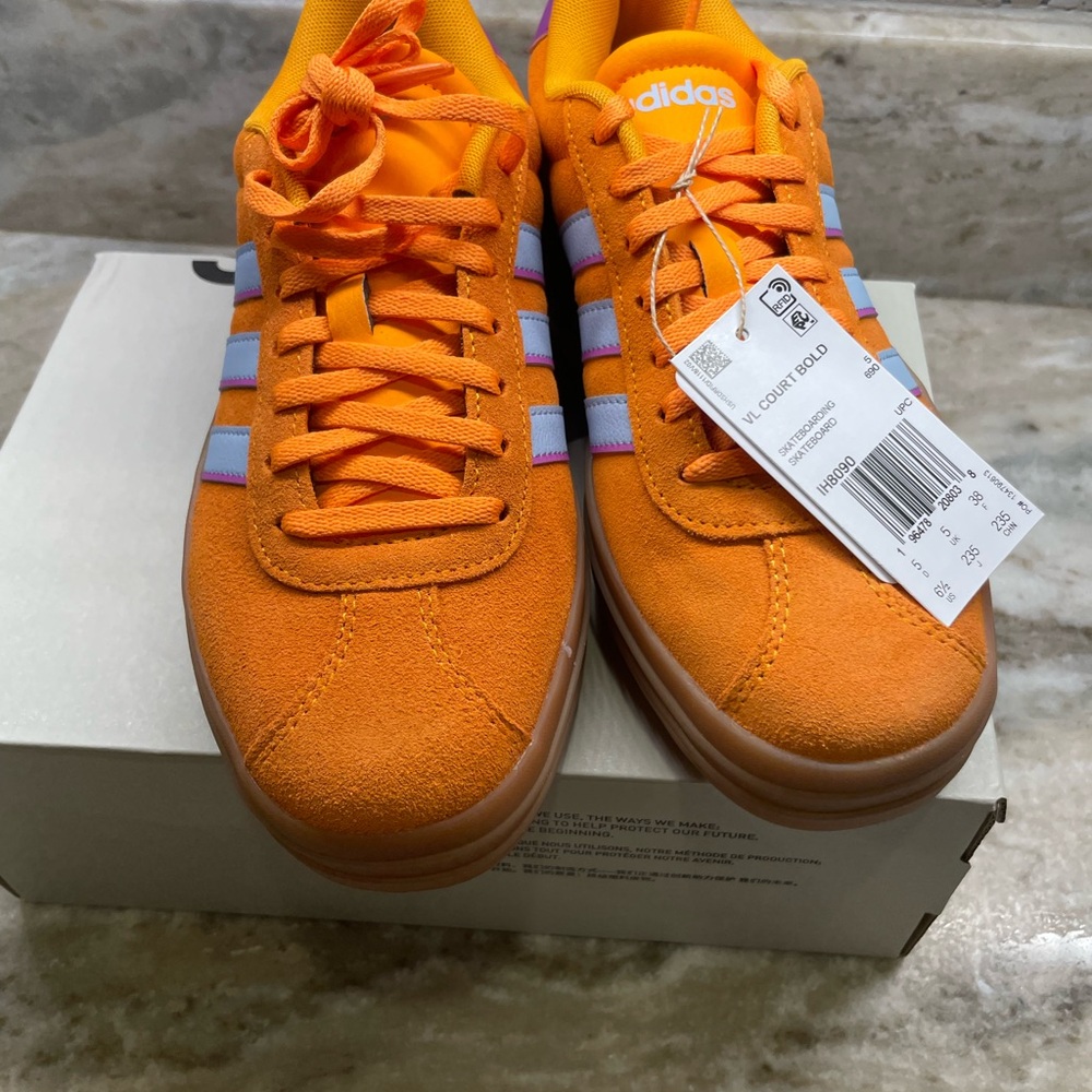 Adidas VL Court Bold Sneakers Sz 6.5 NWT - Picture 2 of 6
